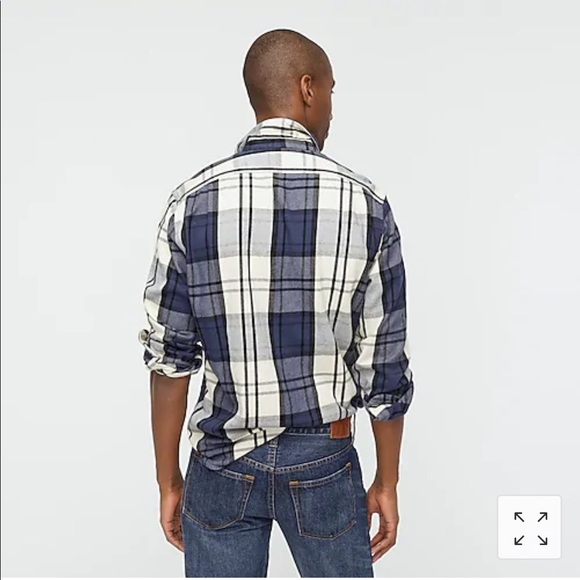 NWT J.Crew Slim midwt flannel workshirt in plaid - Picture 4 of 8